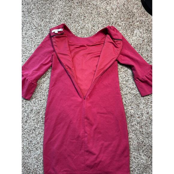 BODEN dress size Women's size 4 Petite, Red/Coral color; zippered back - Picture 6 of 11